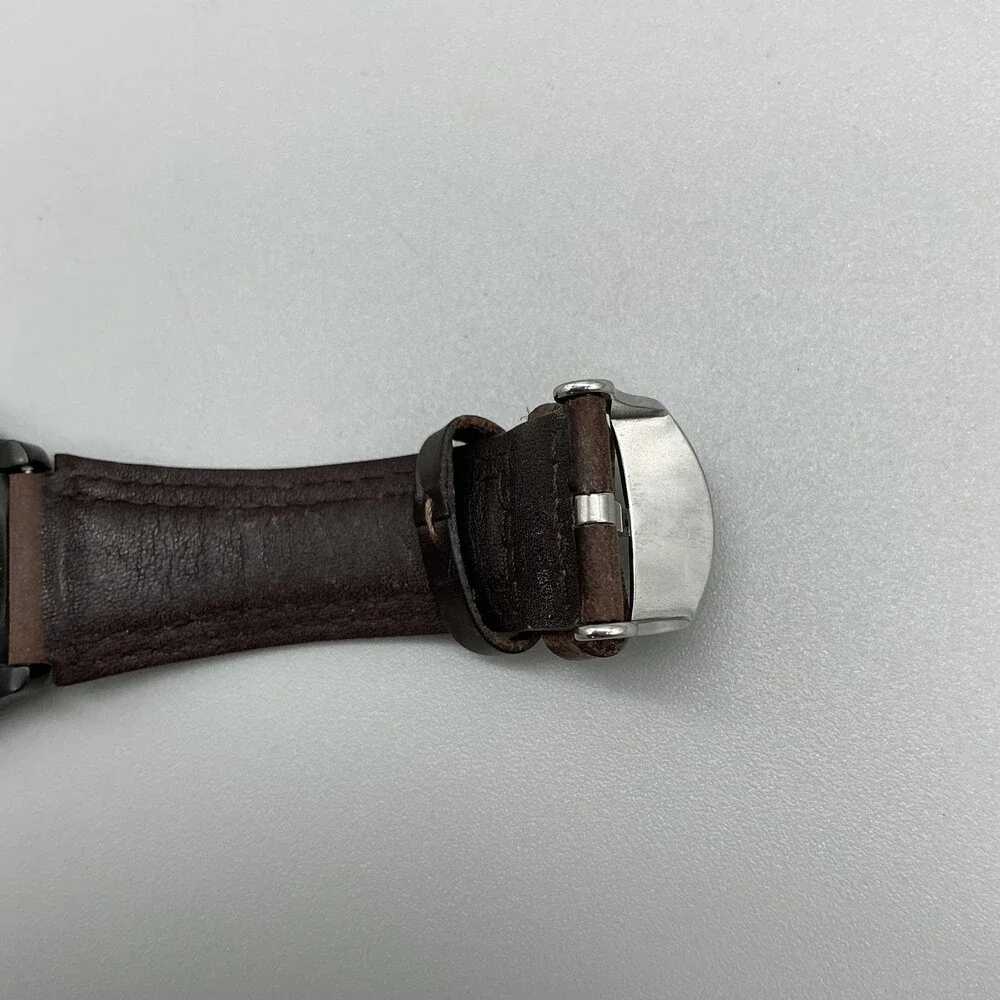 Timex Expedition Indiglo Mens Watch 40mm Beige Dial Date Leather New Battery